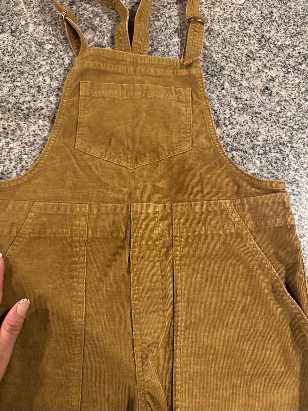 aerie Mustard Corduroy Overalls